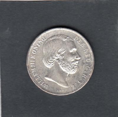 Beschrijving: 1 Gulden WILLEM III 